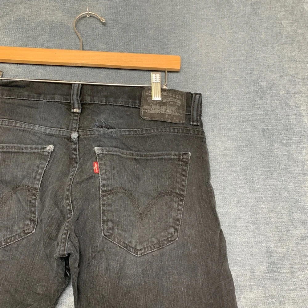 Levi's 511 Slim Fit Skinny Jeans Mens 31x32 Black Denim Dark Wash Everyday Wear